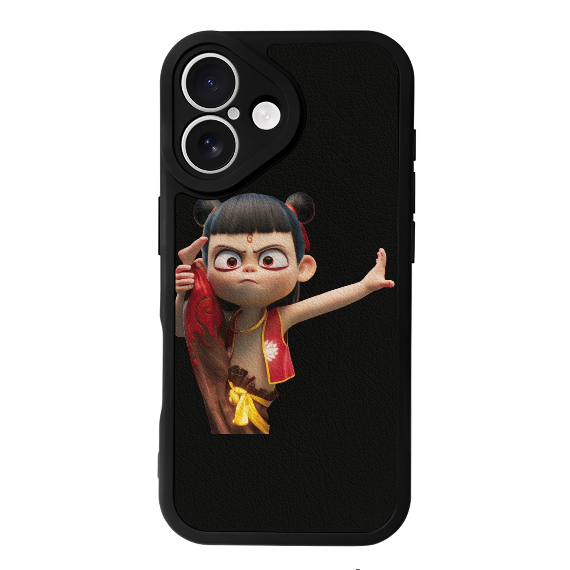 （画像用） Ne Zha 2 ナタ 魔童の大暴れ 【iPhone 16シリーズ対応】シリコンスマホケース（レザー調） 材質：シリコン